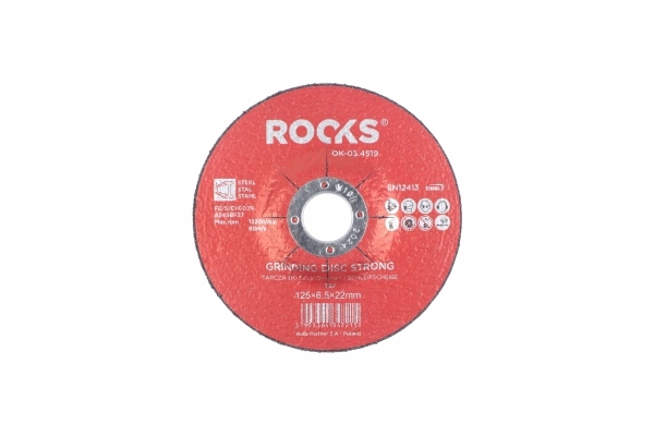 ROOKS TARCZA DO SZLIFOWANIA METALU STRONG 125X6,5X22,2 - T27