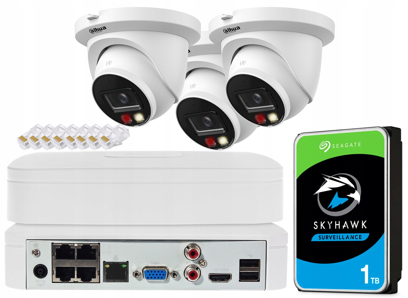 Sada monitorovania 3x 4MPx kamera Dahua Dual Light bez kábla