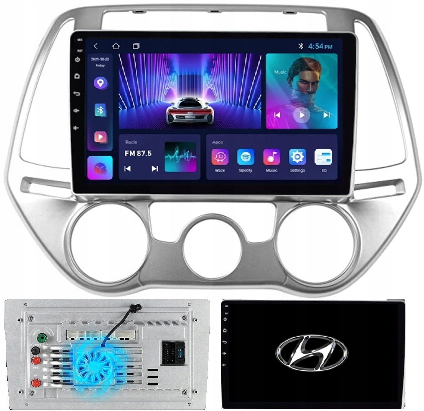 Radio Nawigacja Android Gps Hyundai I20 2012-2014 Kamera+wentylator 2/64GB