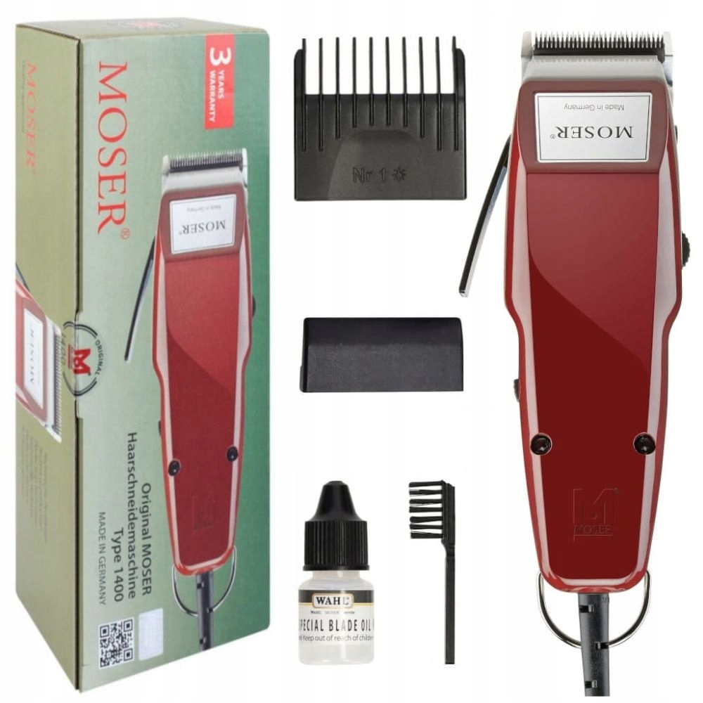 Moser Hair Clipper Typ 1400 Bordo Zastřihovač vlasů barva vínová