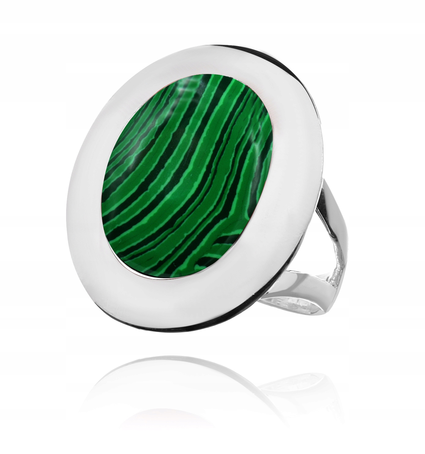 

Pierścionek Srebrny Z Malachitem Owalny Rozmiar 27
