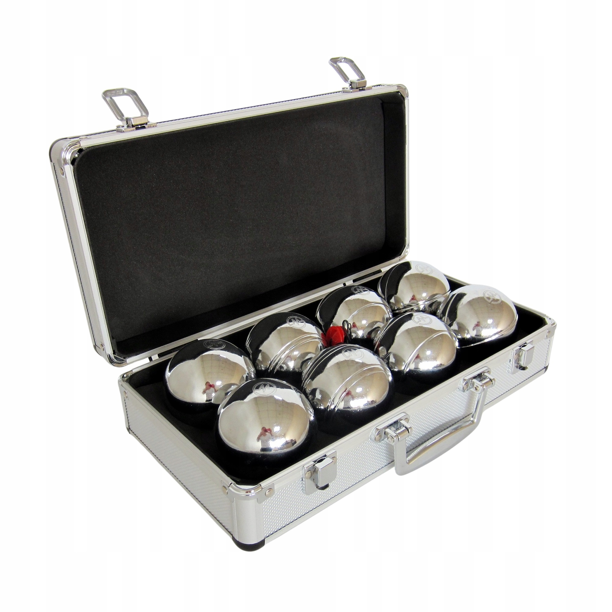 Petanque sada Master 8 chromovaných koulí F.i.p.j.p. v hliníkovém kufru