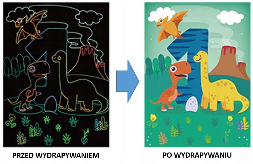 WYDRAPYWANKA ZDRAPYWANKA KOLOROWANKA KREATYWNA FANDY DLA DZIECI ZOO 9SZT Rodzaj wydrapywanki