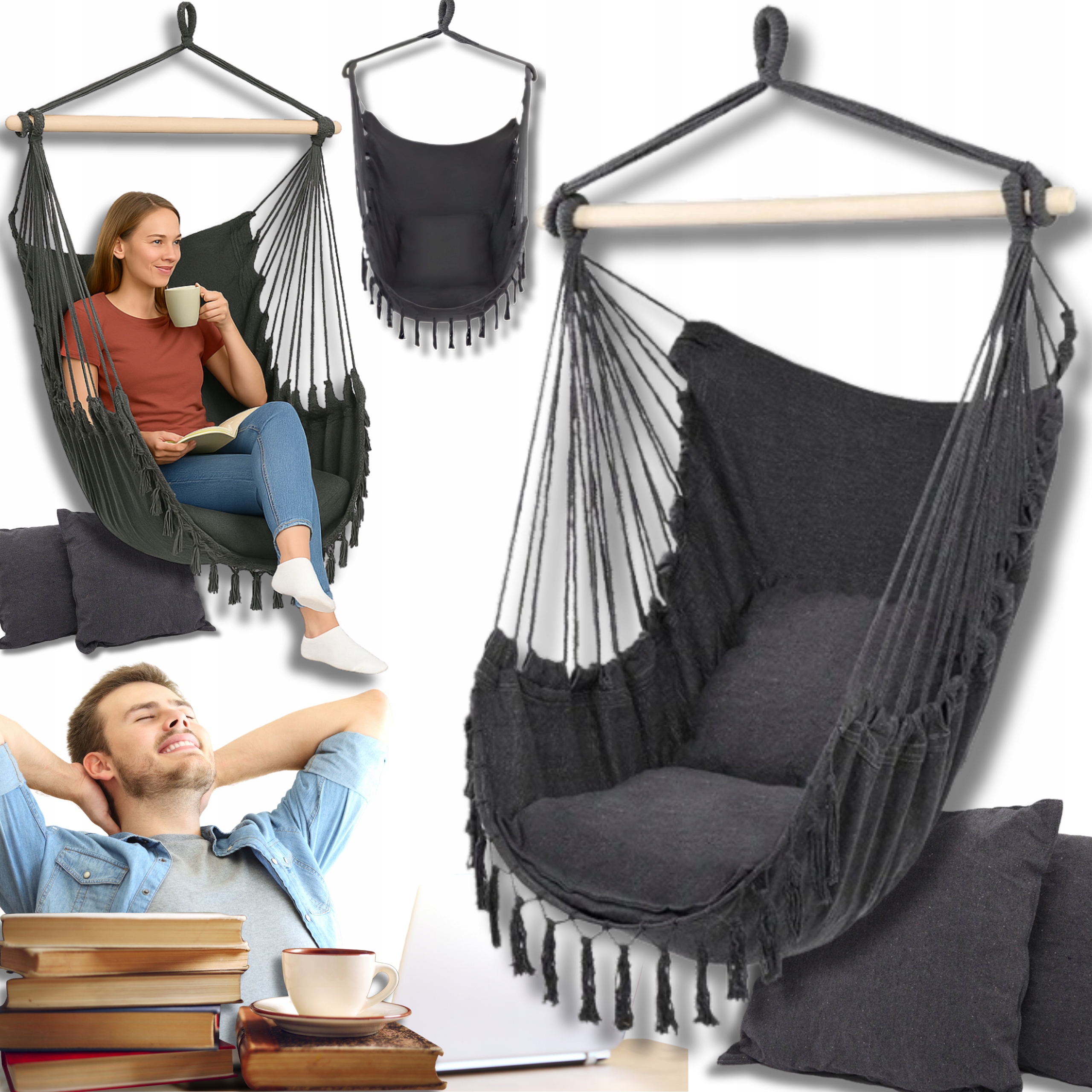 Fotel Wiszący Brazylijski W Stylu Boho Idealny Do Ogrodu Lub Na Balkon