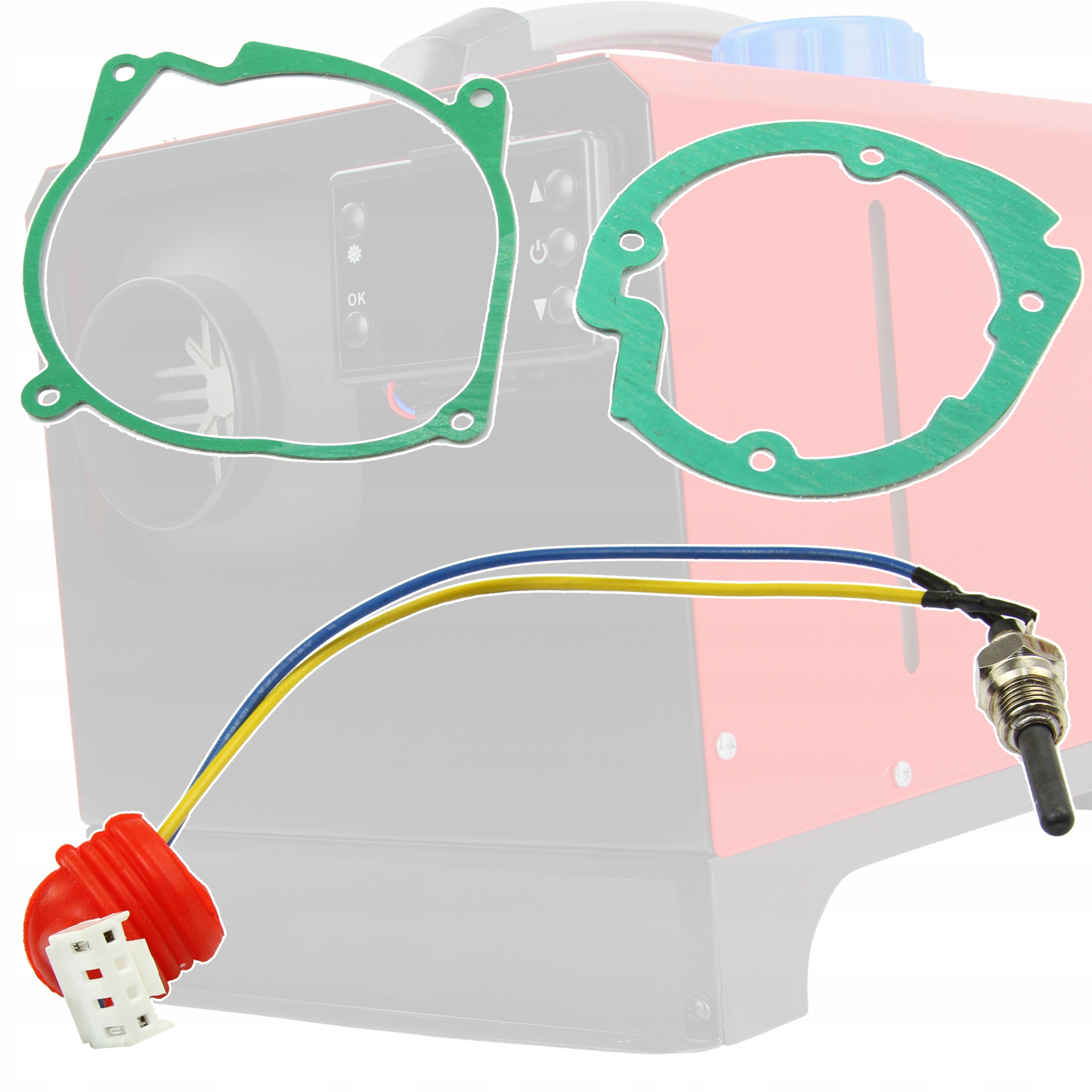 ŚWIECA ŻAROWA 12V + 2 USZCZELKI NAGRZEWNICA 8KW