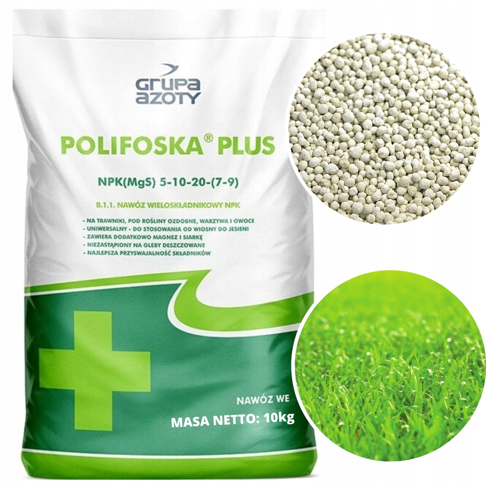 POLIFOSKA PLUS NAWÓZ WIELOSKŁADNIKOWY 10KG 5-10-20