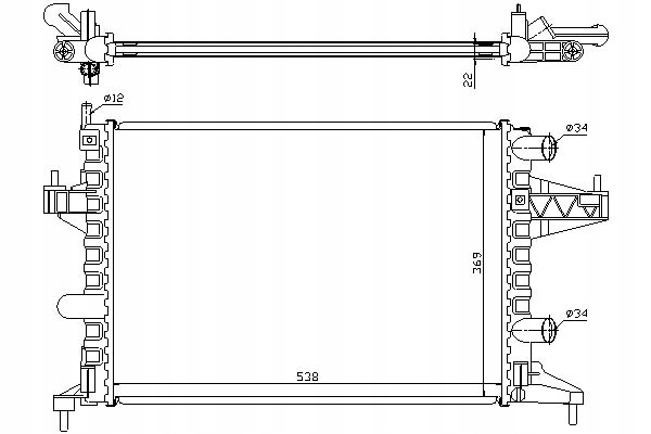 Nissens Chladič Vody Opel Combo 1.6