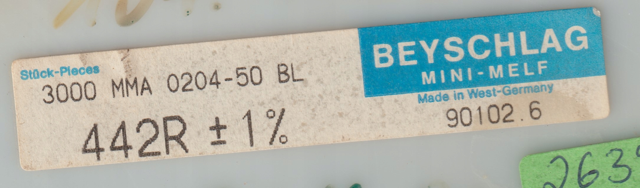 [100szt] 442R 1% 50ppm rezystor Smd minimelf MMA0204 Beyschlag low noise