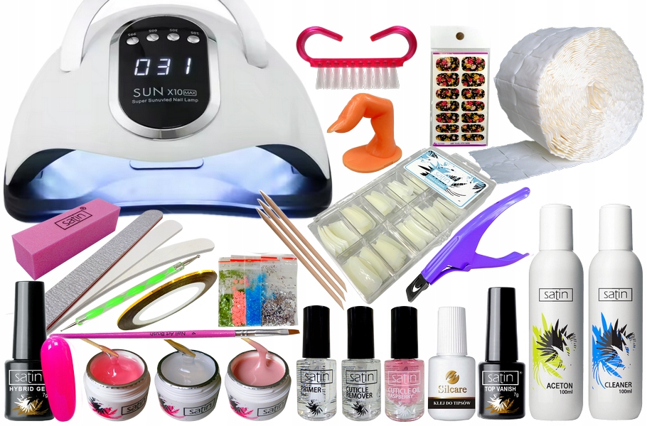Startovací sada na nehty gelová s vysoce výkonnou lampou