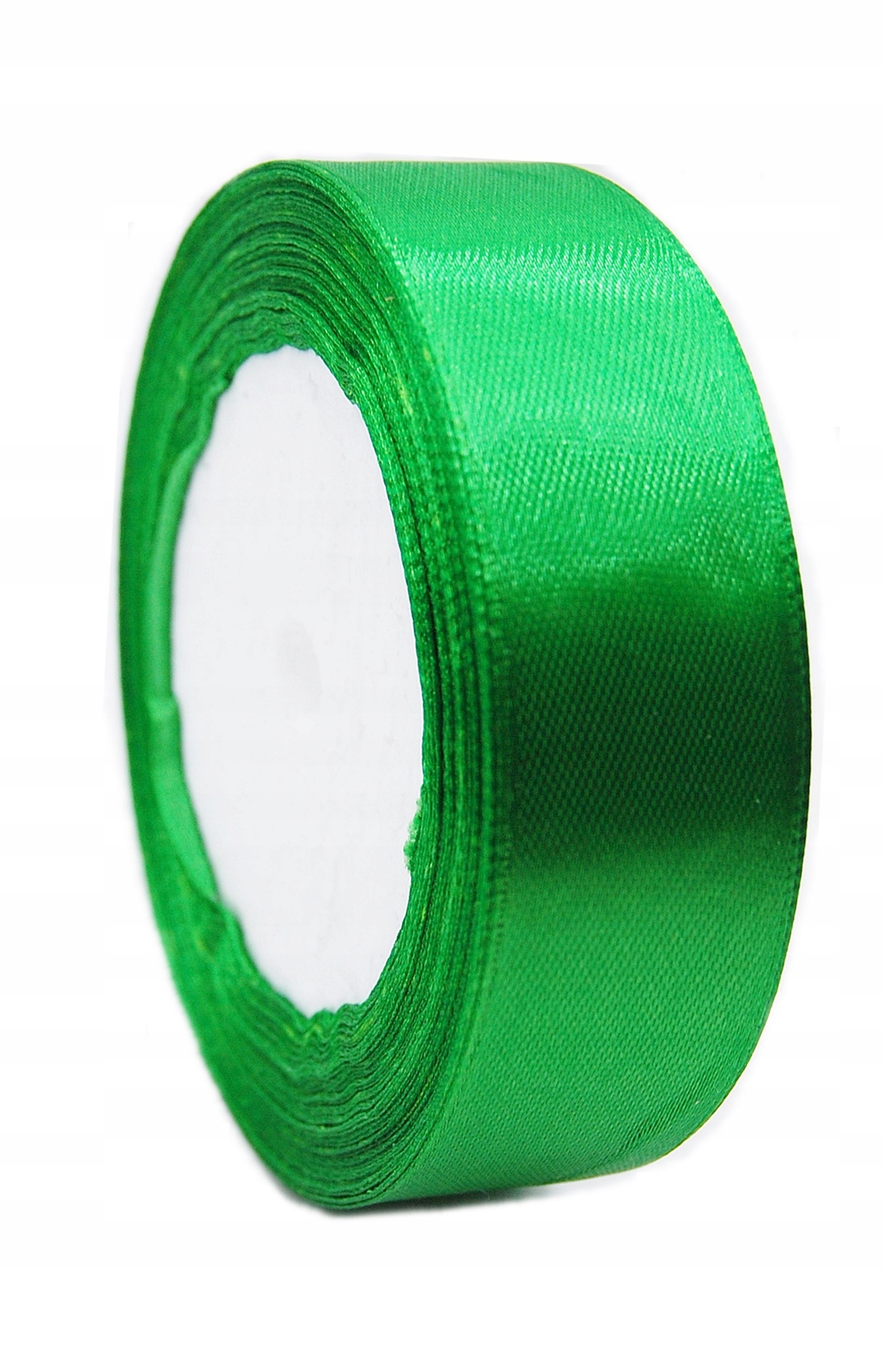 WSTĄŻKA SATYNOWA 25mm TASIEMKA ATŁASOWA ZIELONA