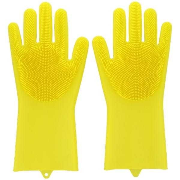 MAGICZNE RĘKAWICE NEW FORMULA-ZE SZCZOTKAMI ŻÓŁTE