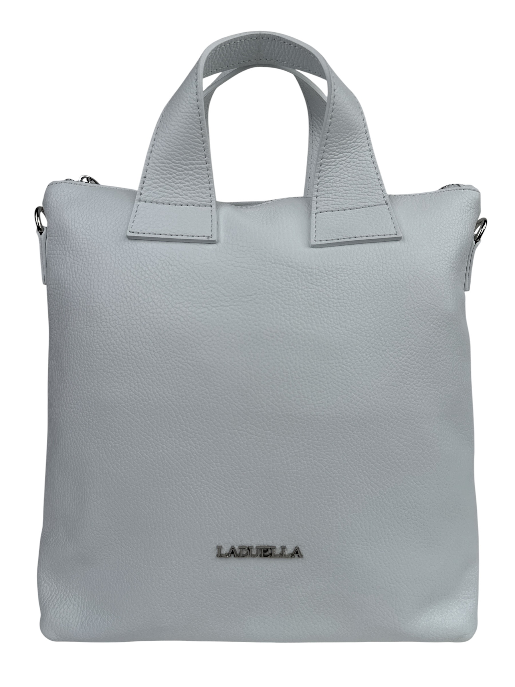 Dámská kožená kabelka A4 shopper velká přes rameno Laduella bílá