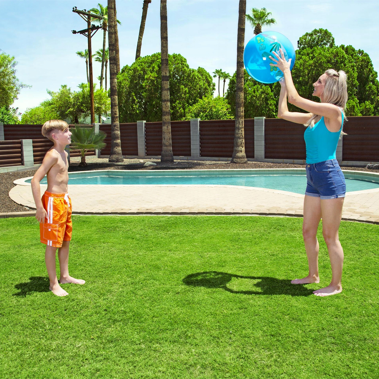 DUŻA PIŁKA PLAŻOWA DMUCHANA DO GRY NA BASEN OGRODOWY MORZE Bestway WZORY Szerokość produktu 51 cm