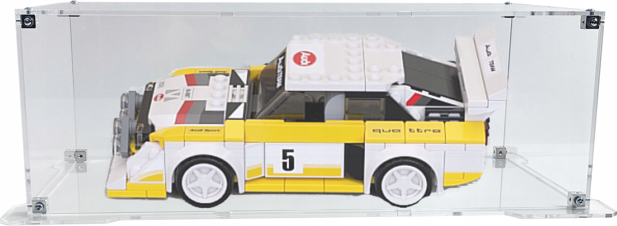 Vitrína s podstavcem Drewlandia pro sadu Lego 76897 Audi Sport quattro S1