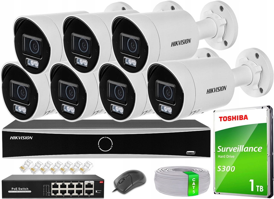 Sada na monitorovanie 8MPx Hikvision Acusense 7x DS-2CD2083G2-LI2U 4K Mikrofón