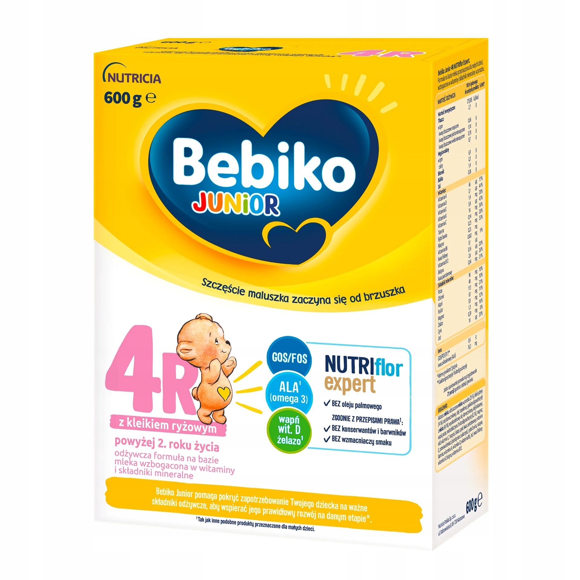 BEBIKO JUNIOR 4R MLEKO Z KLEIKIEM 2LATA+ 600G EAN (GTIN) 5900852921384