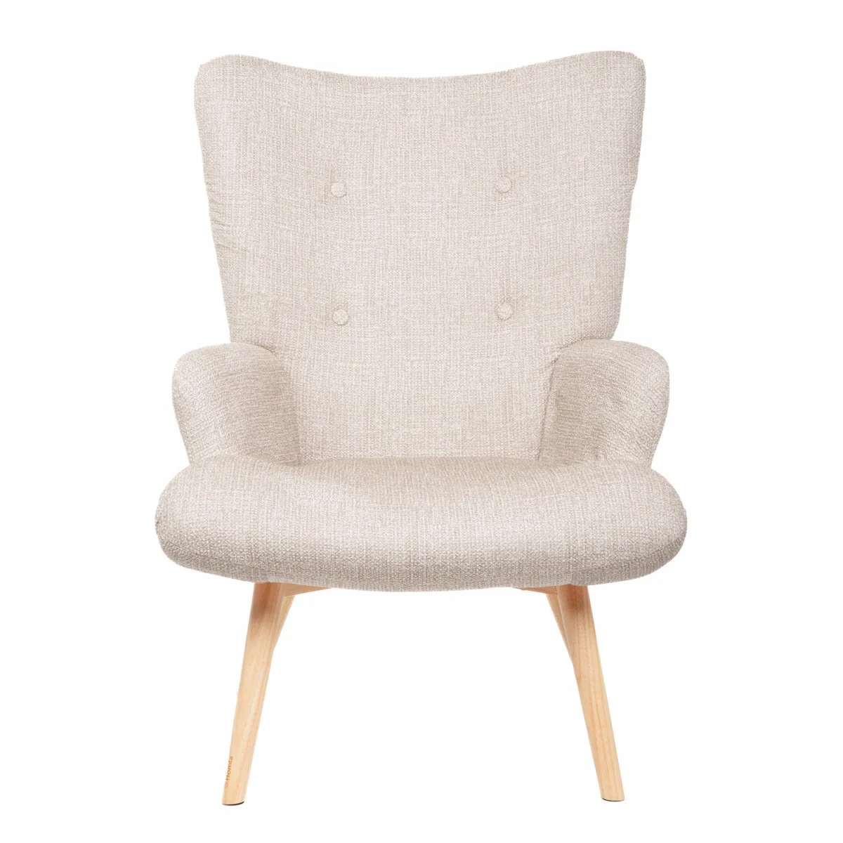 Fotel do salonu uszak MOSS POP - beżowy - WYPOCZYNKOWY WYGODNY HOMLA EAN (GTIN) 5904183882796