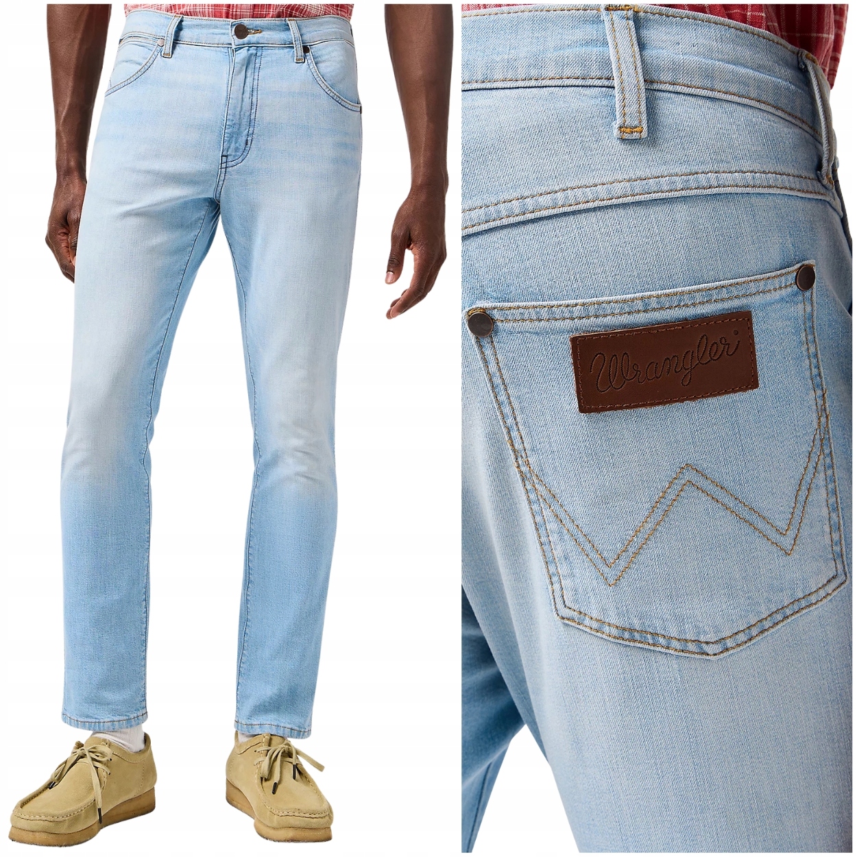 Wrangler Larston slim Spur přiléhavé tenké džínové kalhoty W36 L30