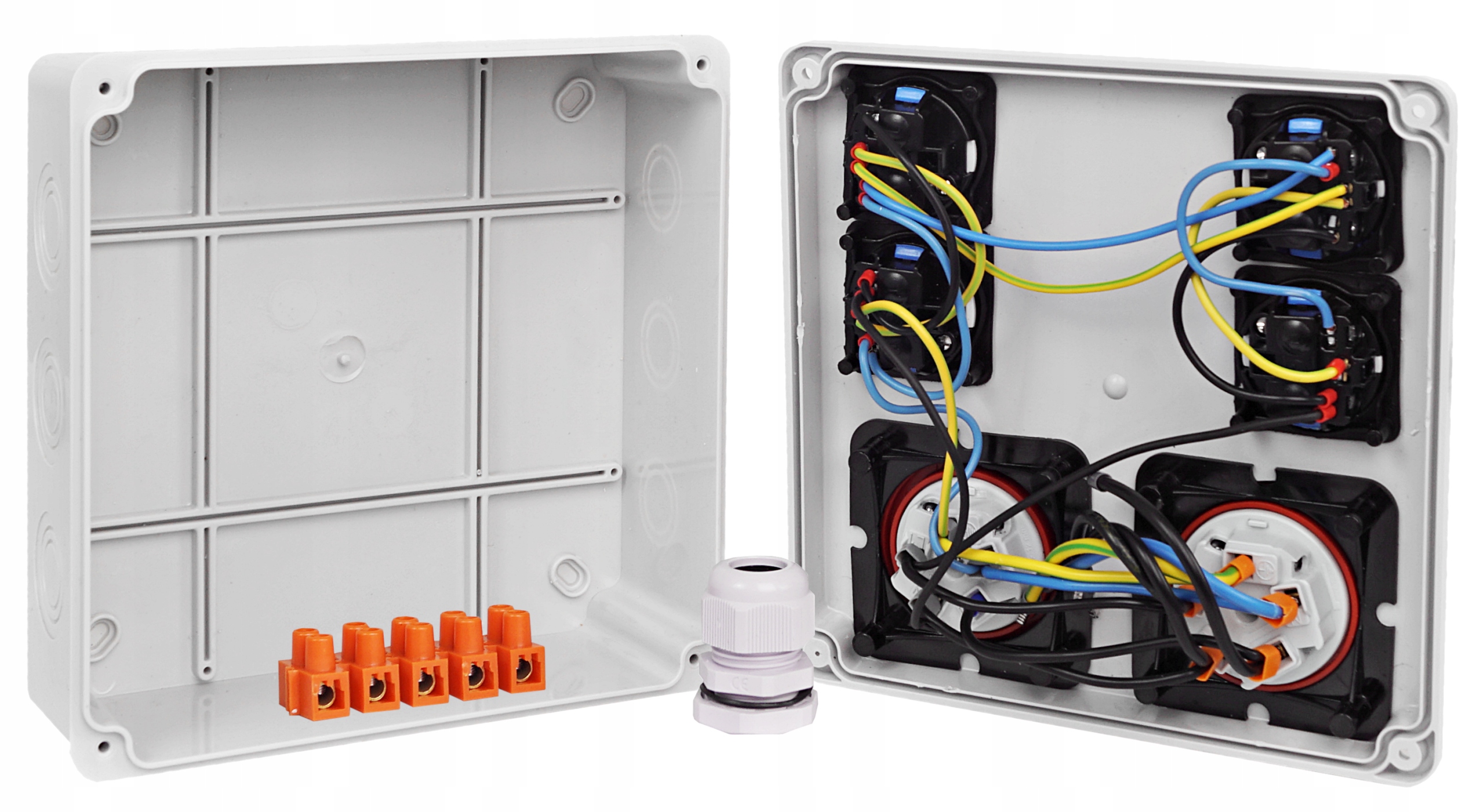 ROZDZIELNICA ROZDZIELNIA BUDOWLANA 2X32/5 4x230V Marka Adelid