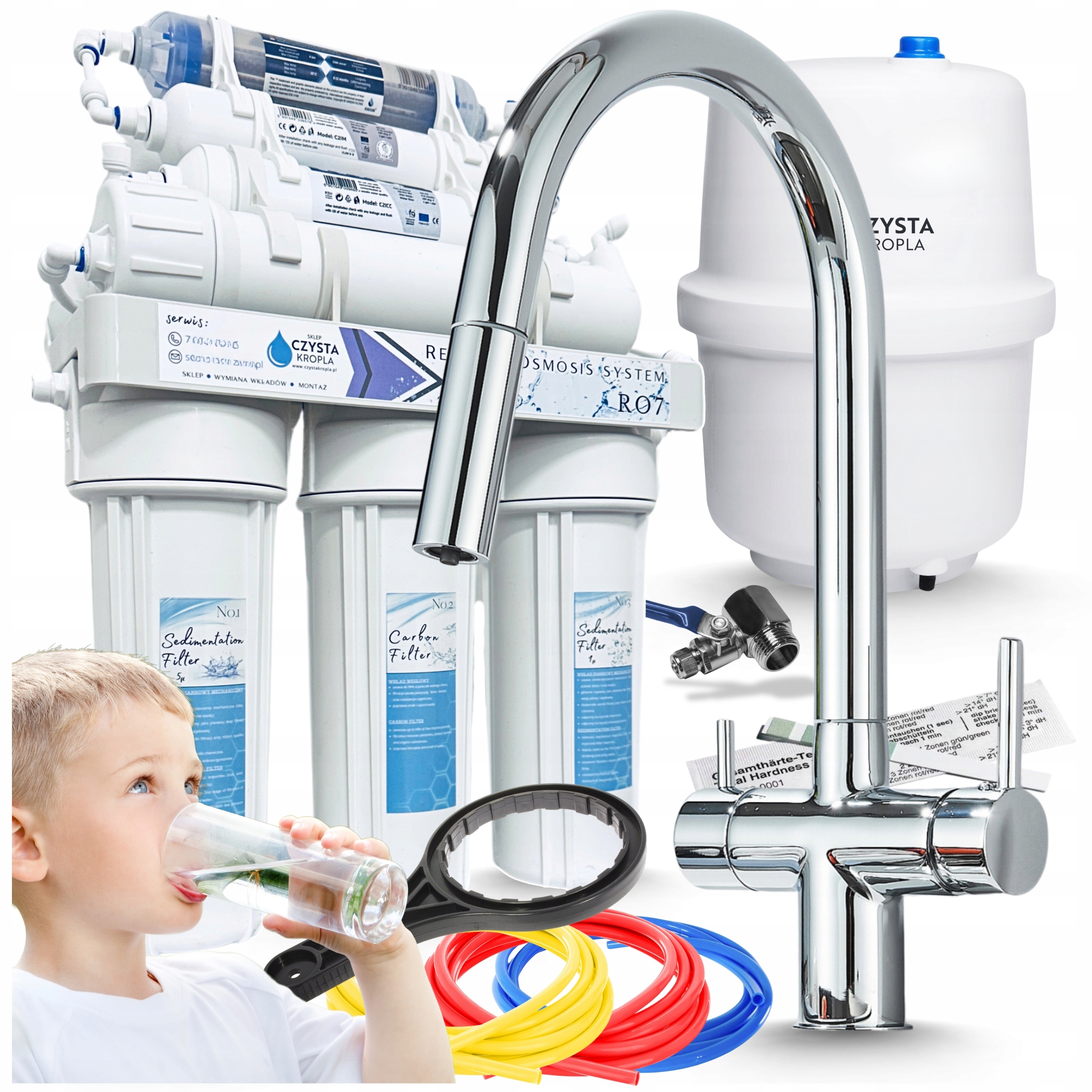 Filtr na pitnou vodu Systém změkčování čištění pod Dřez Set Baterie