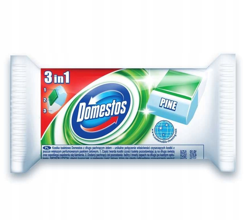 

Kostka do Wc do toalety 3w1 40g pine Domestos