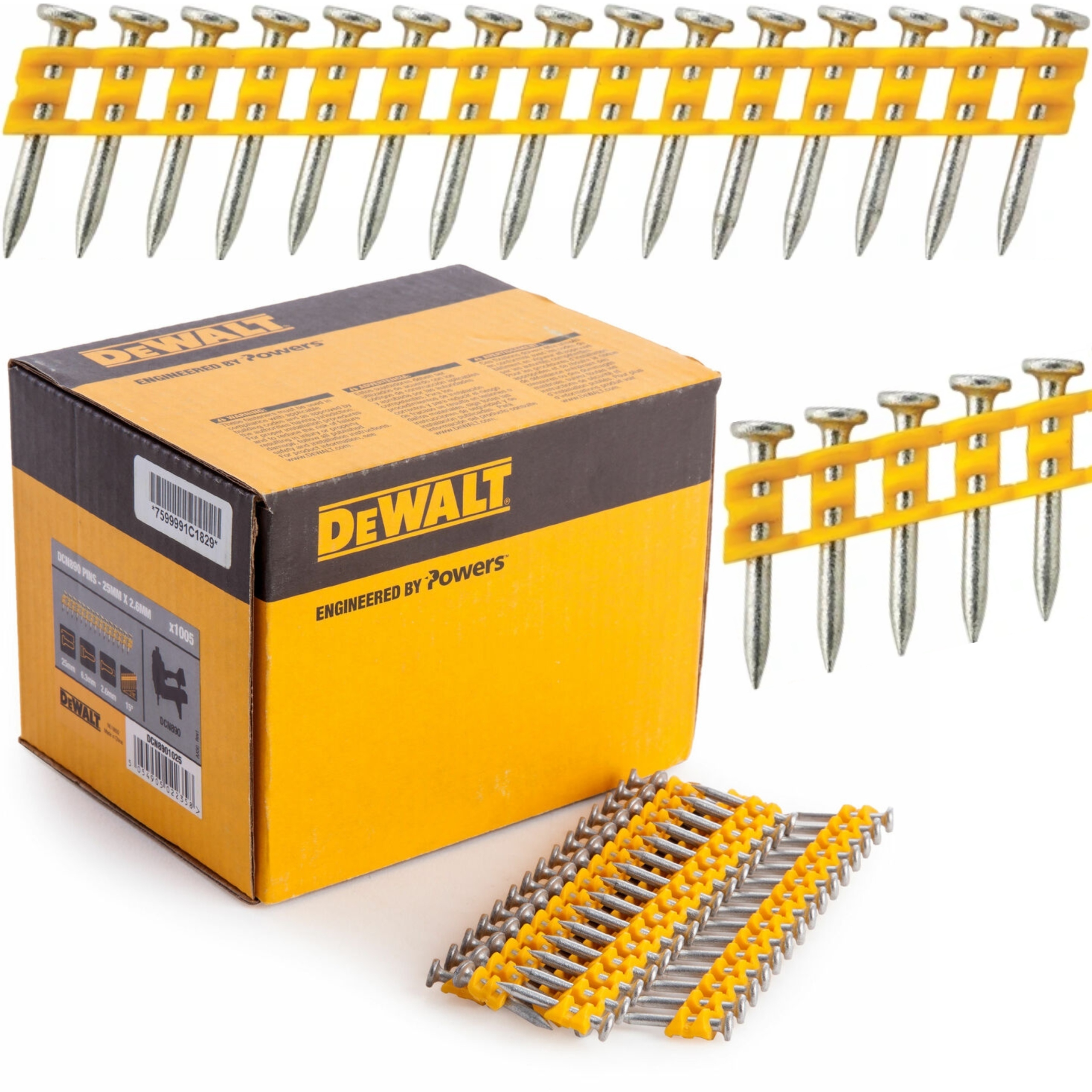 Hřebíky pro DCN890 Std 2.6 mm x 15 mm DeWalt Dcn 890 1015 Kusů