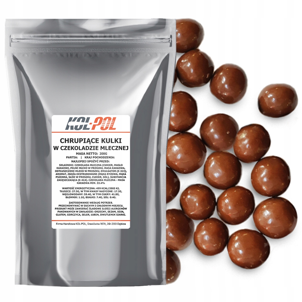 Levně 2x Čokoládové Kuličky KŘUPAVÉ200g Mléčná čokoláda Posypka kvalita Kol-Pol