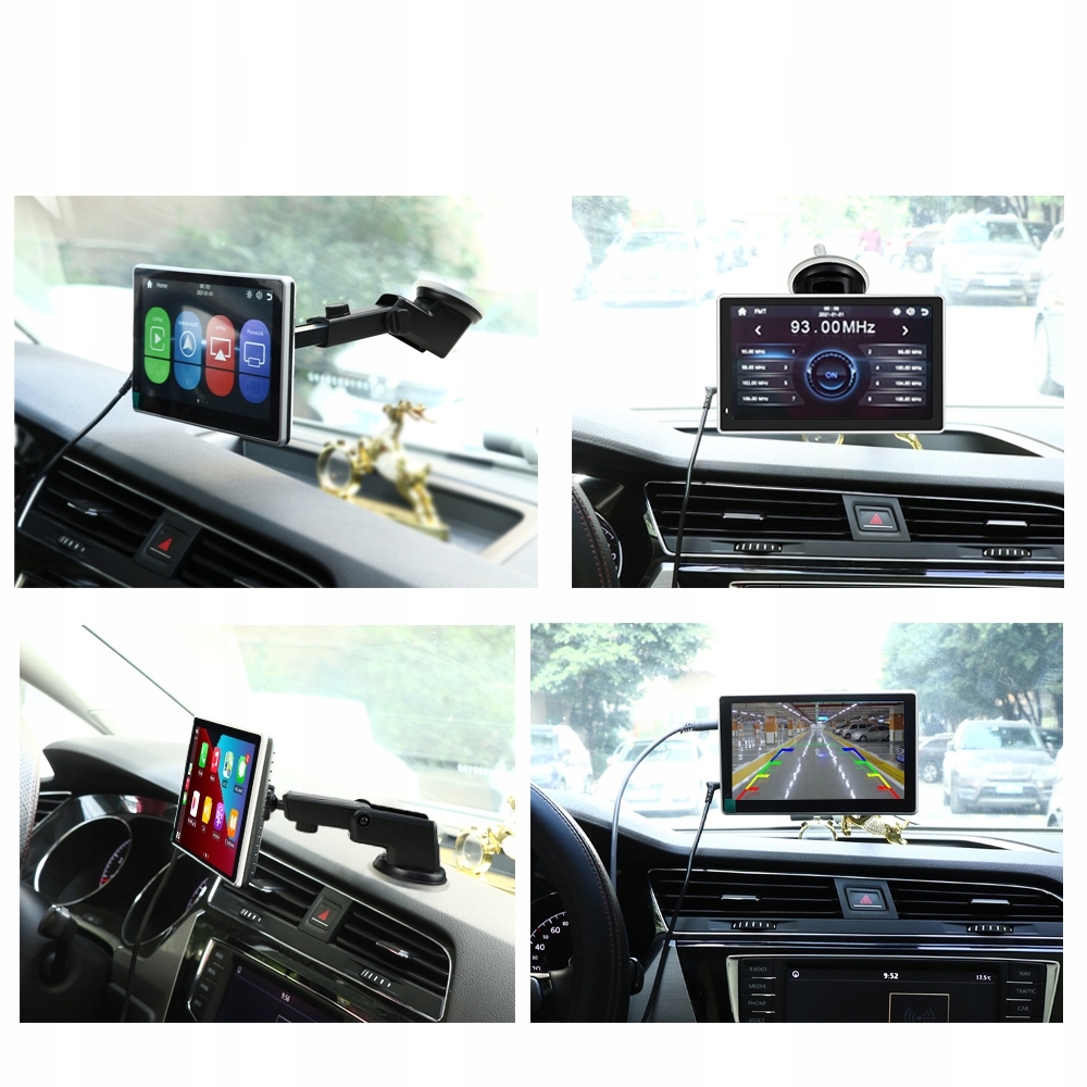 MONITOR RADIOWY ANDROID AUTO APPLE CARPLAY 7" USB BT Złącza AUX USB