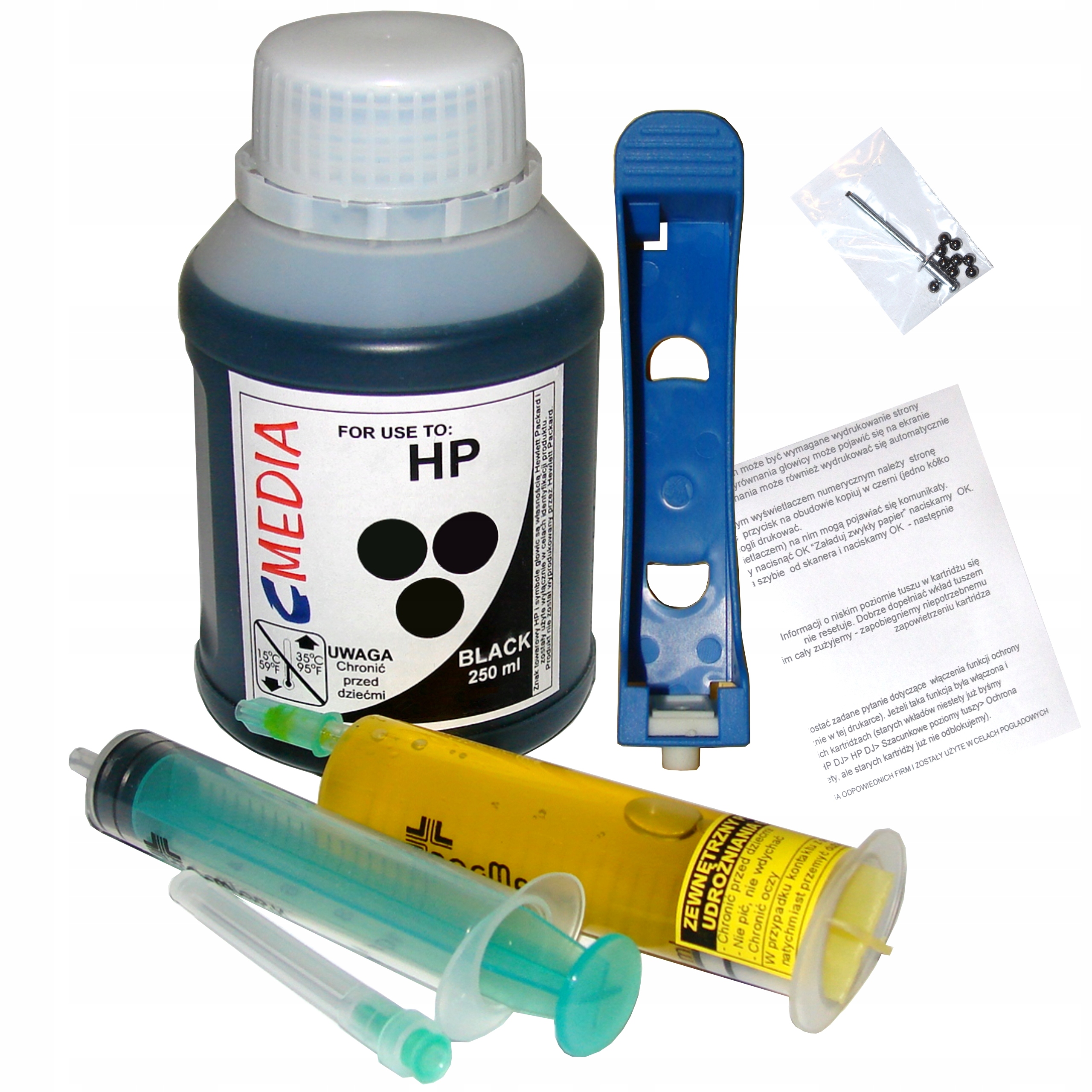 

Tusz Do Hp 15 45 250ml Czarny Klip Akcesoria