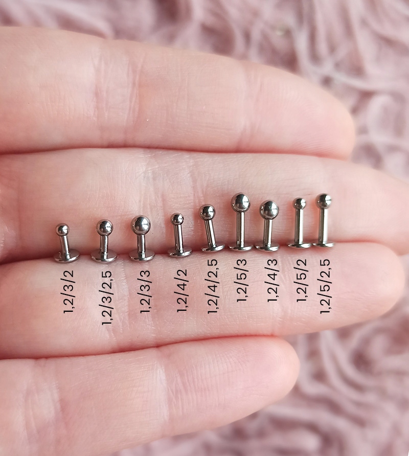 KOLCZYK LABRET GWINT WEWNĘTRZNY TYTANOWY 1,2/4/3 Marka Inna marka