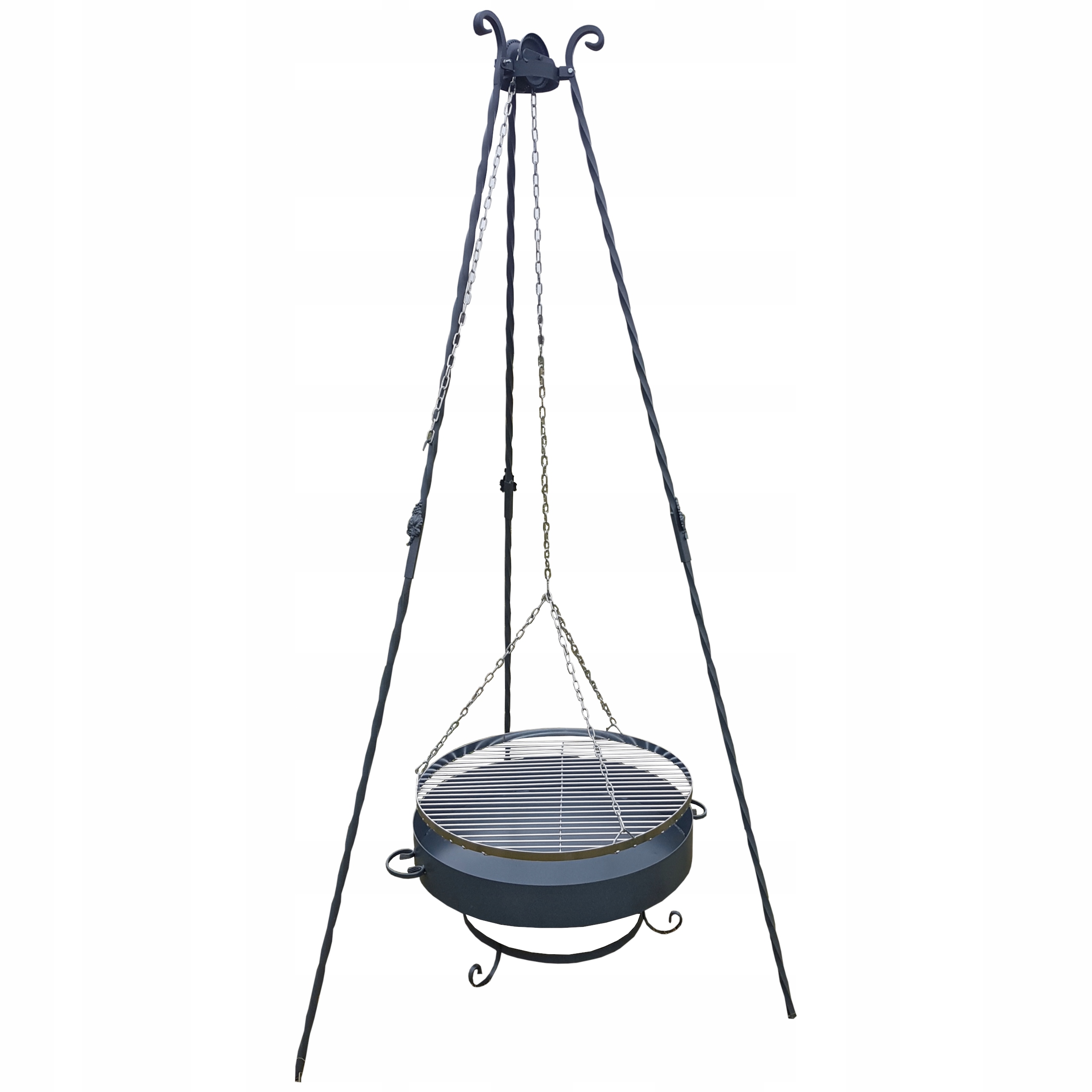 

Grill trójnóg ruszt wiszący okrągły 60cm ogrodowy