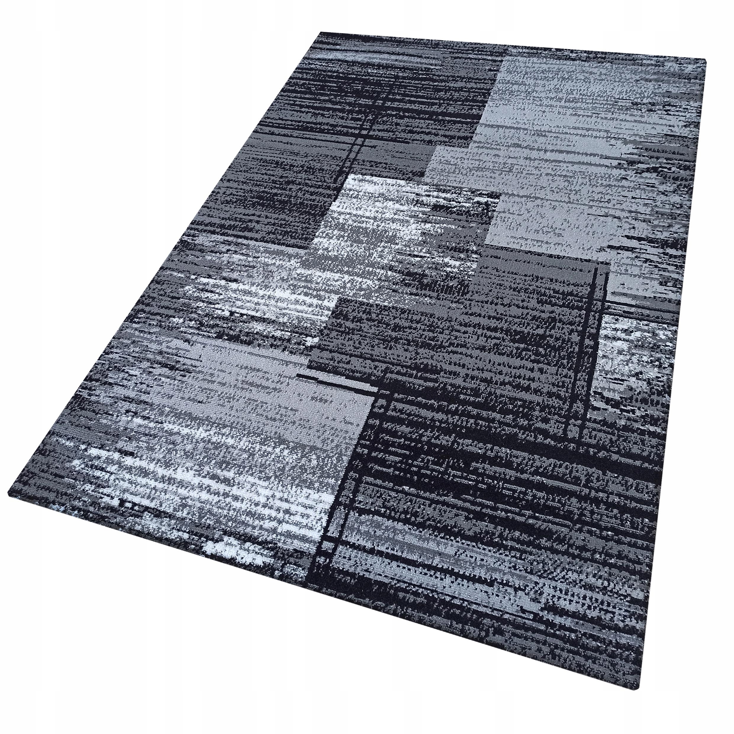 Tani Dywan Bcf Sala 120x170 cm modny wzór #13 szary