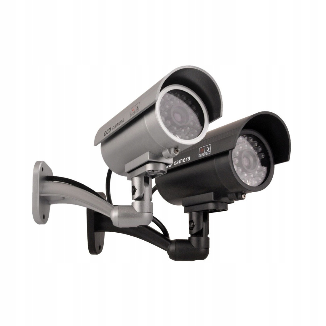 ATRAPA KAMERY CCTV MONITORING KAMERA ŚCIENNA ZEWNĘTRZNA DIODA IR LED CZARNA Kod producenta SHWCP-A01