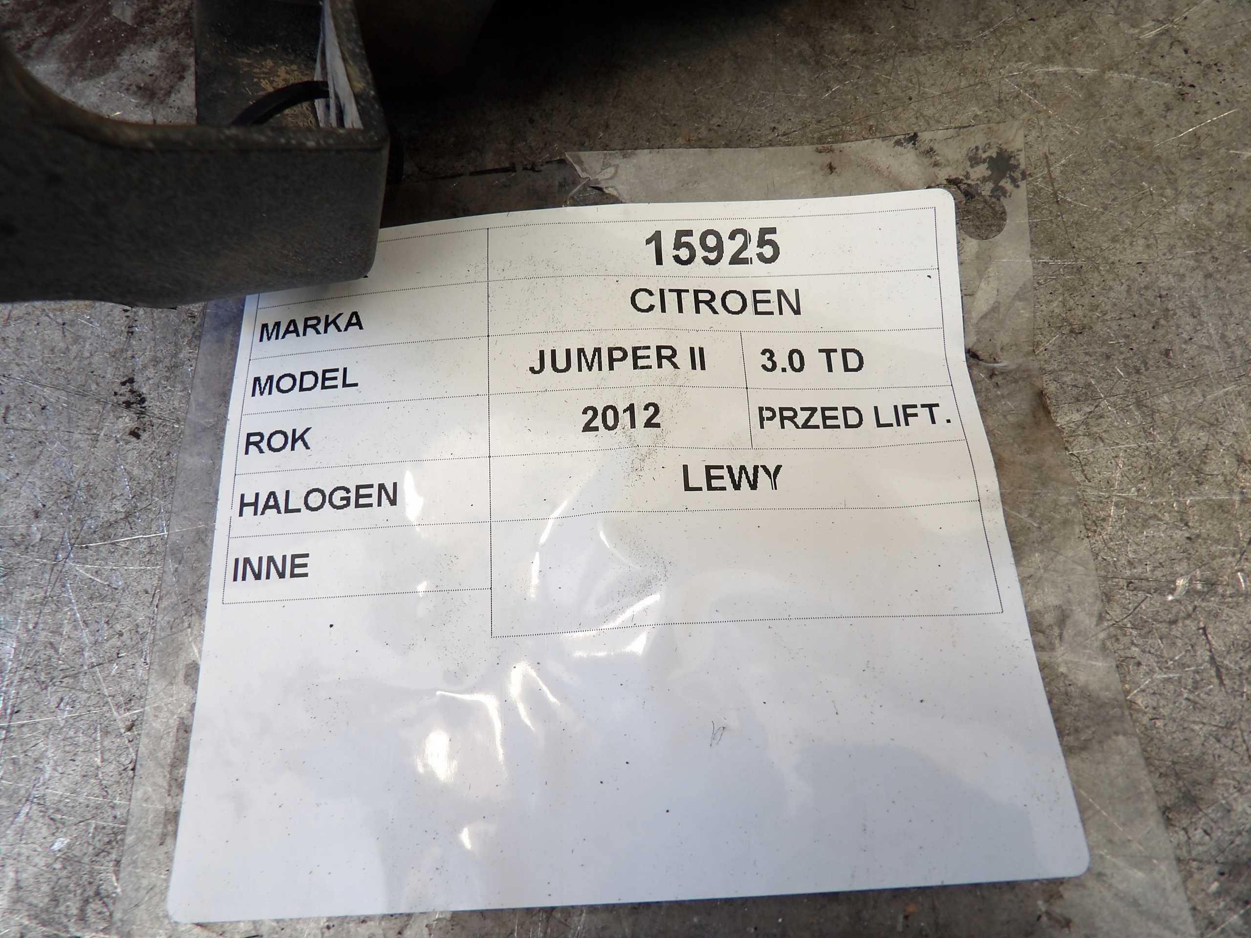 Citroen Jumper II Nebelscheinwerfer links 3,0TD