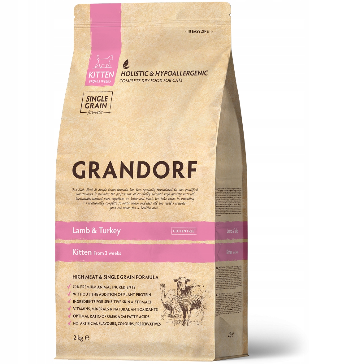 Grandorf Krmivo pro jehněčí koťata krůta 2 kg