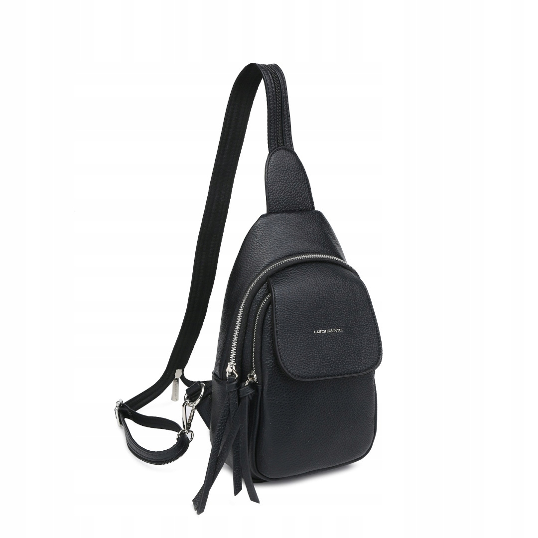 Batoh Dámský Černý Eko Kůže Luigisanto Pro ni Městský Sáček