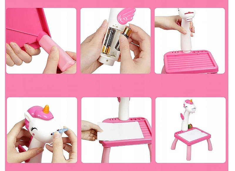 PROJEKTOR RZUTNIK DO NAUKI RYSOWANIA ZE SLAJDAMI Materiał papier plastik