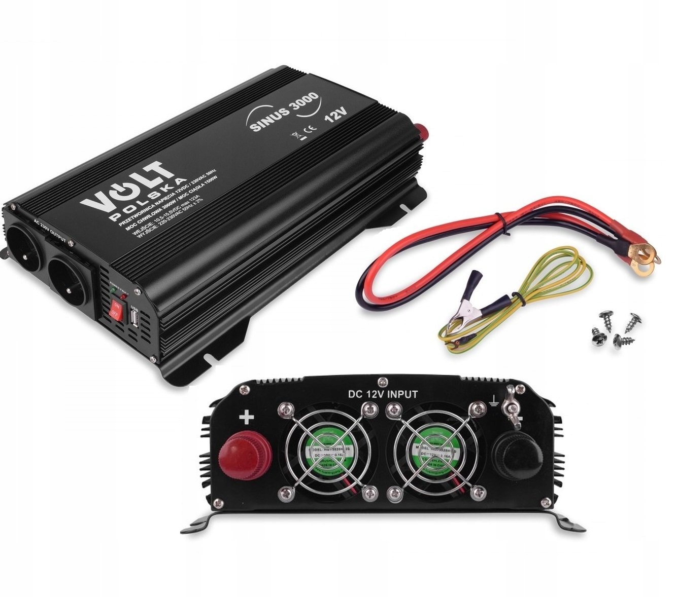 PRZETWORNICA NAPIECIA SINUS 12V 230V 3000W VOLT PL