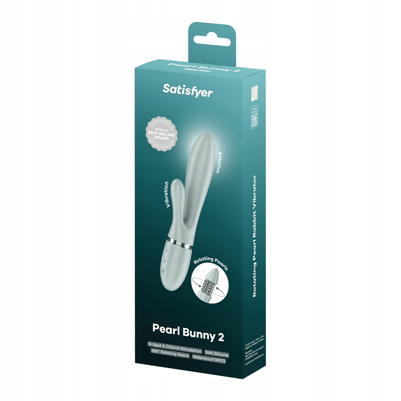 SATISFYER Pearl Bunny 2 Wibrator Króliczek 24 Programy Wodoodporny — miniatura 3