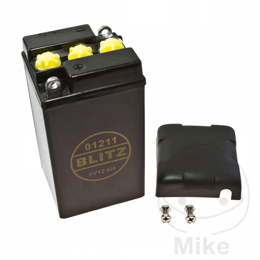 Retro batéria 6V 12Ah čierna s vekom 80x85x170 mm