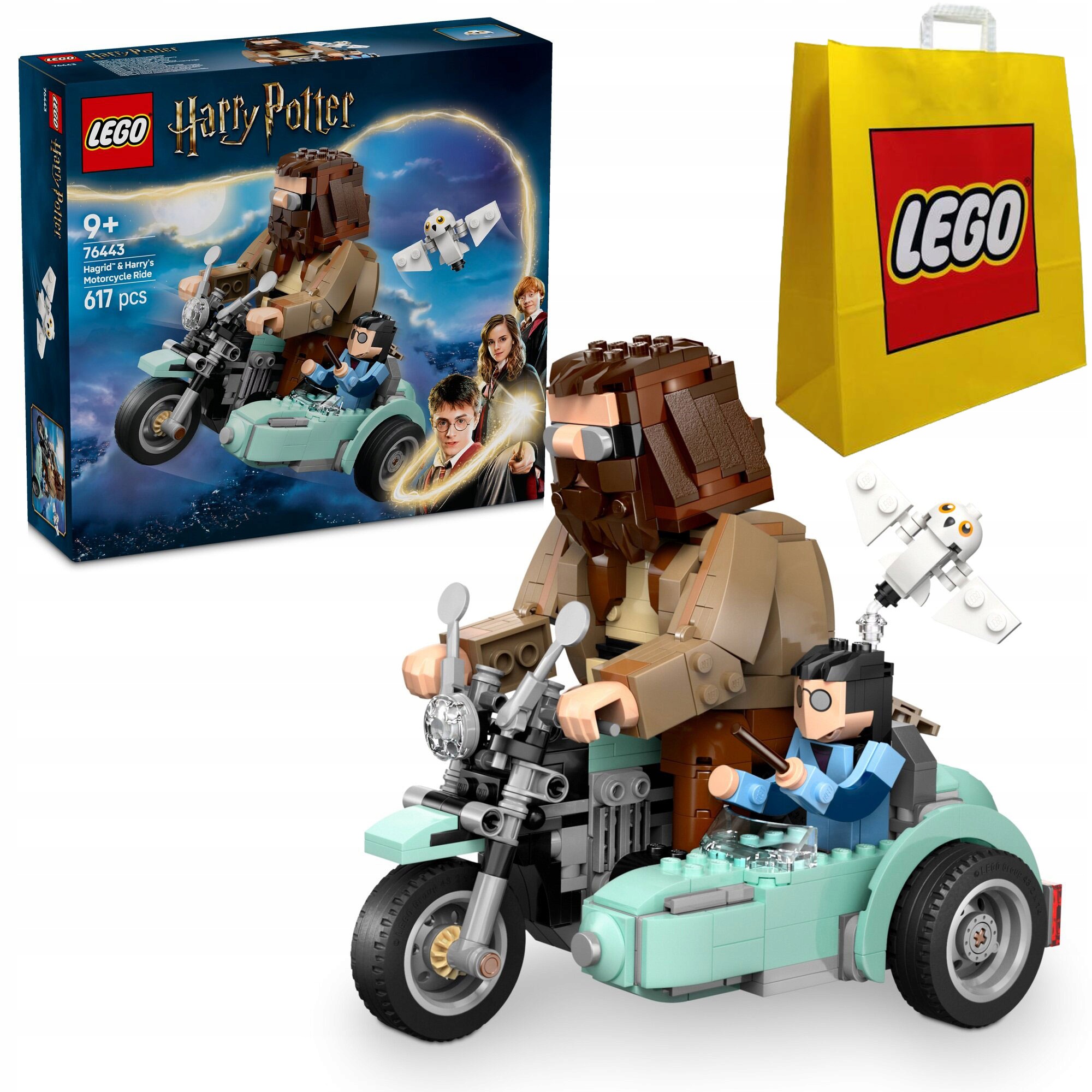 Lego Harry Potter 76443 Motocyklová jízda Hagrida a Harryho taška