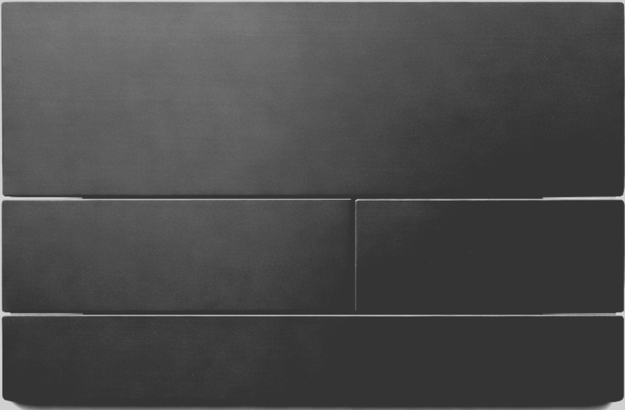 Ocelové splachovací tlačítko T2 gun metal pro Wc stojan Jomo Werit Jomo Tech