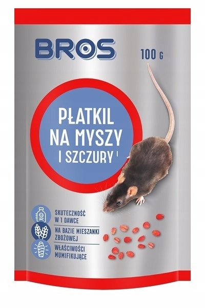 

Bros Płatkil trutka na myszy i szczury 100g
