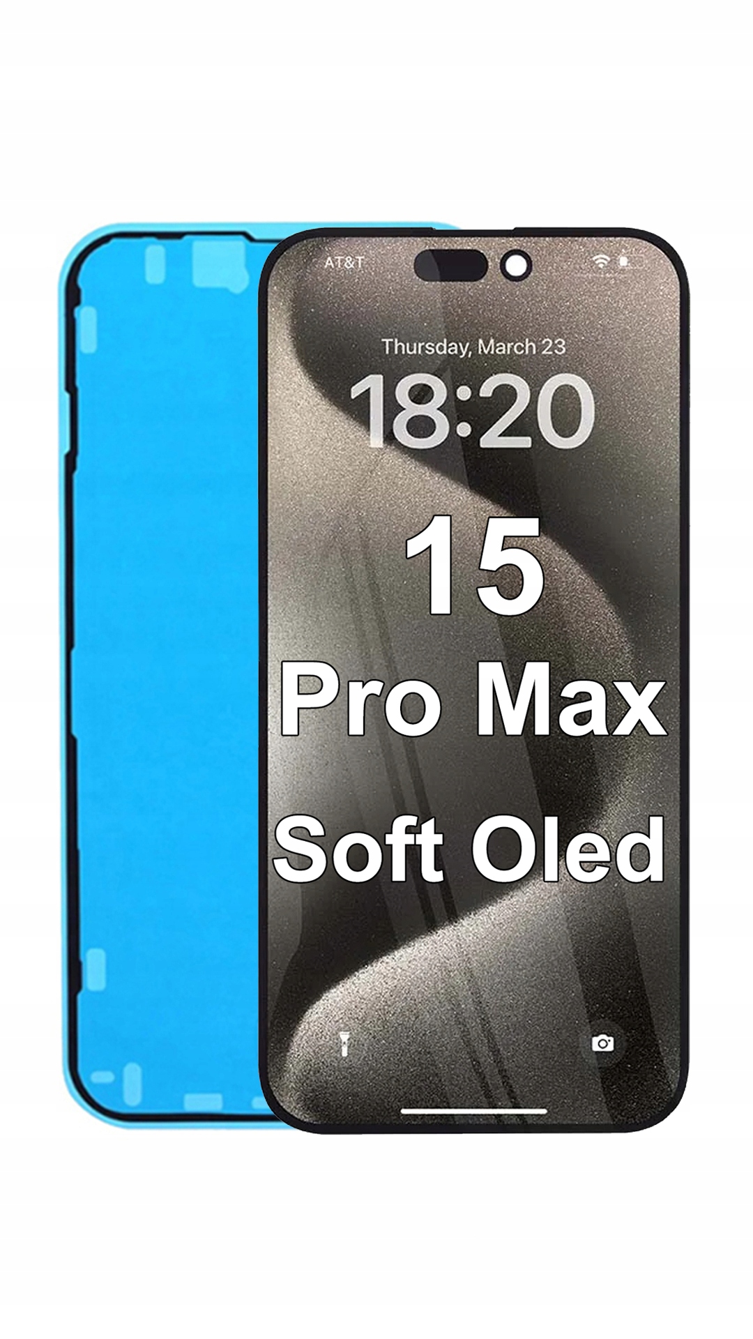 Soft Oled displej pro iPhone 15 Pro Max 120Hz vyměnitelné IC těsnění Oem