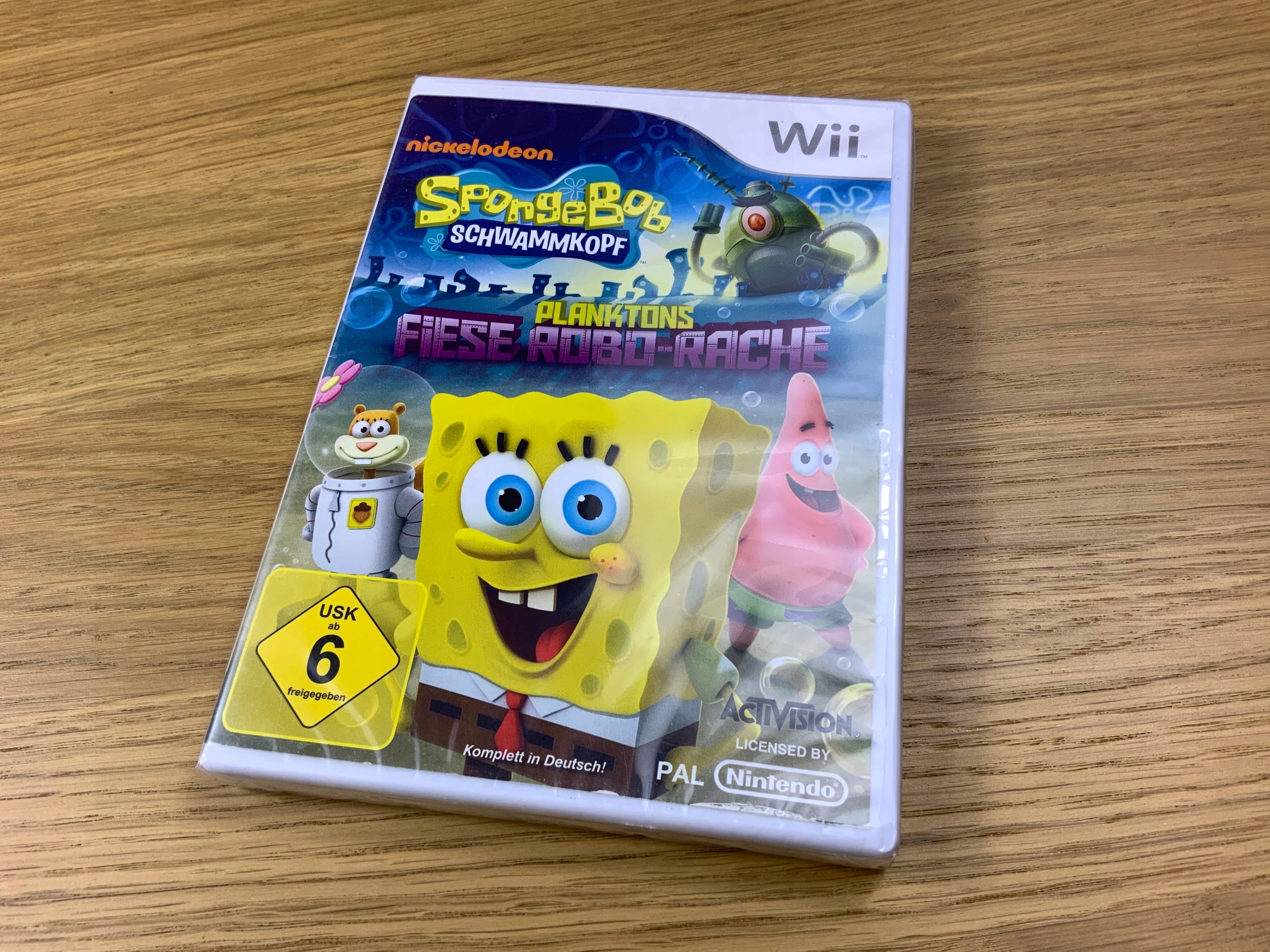SPONGEBOB SCHWAMMKOPF PLANKTONS ROBOTIC folia WII Tematyka gry akcji