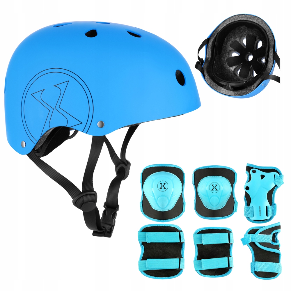 Cyklistická přilba nastavitelná chrániče Komplet na kolečkové brusle Kolo Skateboard L