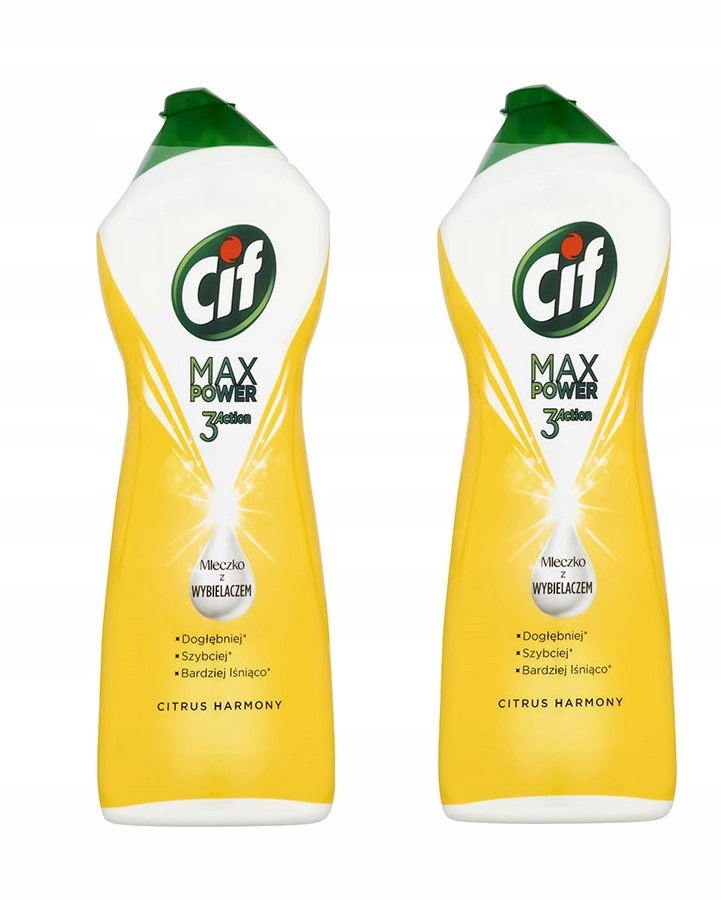 

Cif Max Power Mleczko z Wybielaczem Citrus 2x1001g