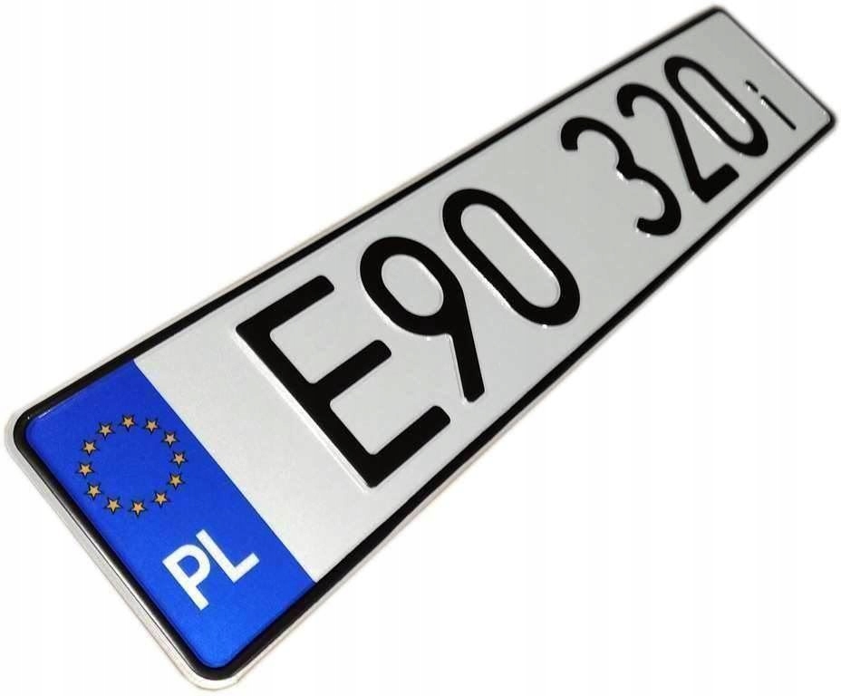

Polska tablica aluminiowa do ramek rejestracyjnych