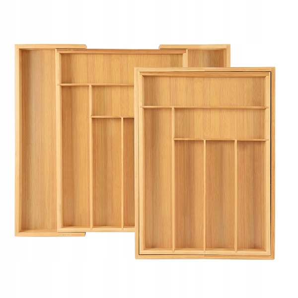 

Wkład Do Szuflady Organizer Sztućce Bambus Rozsuwa