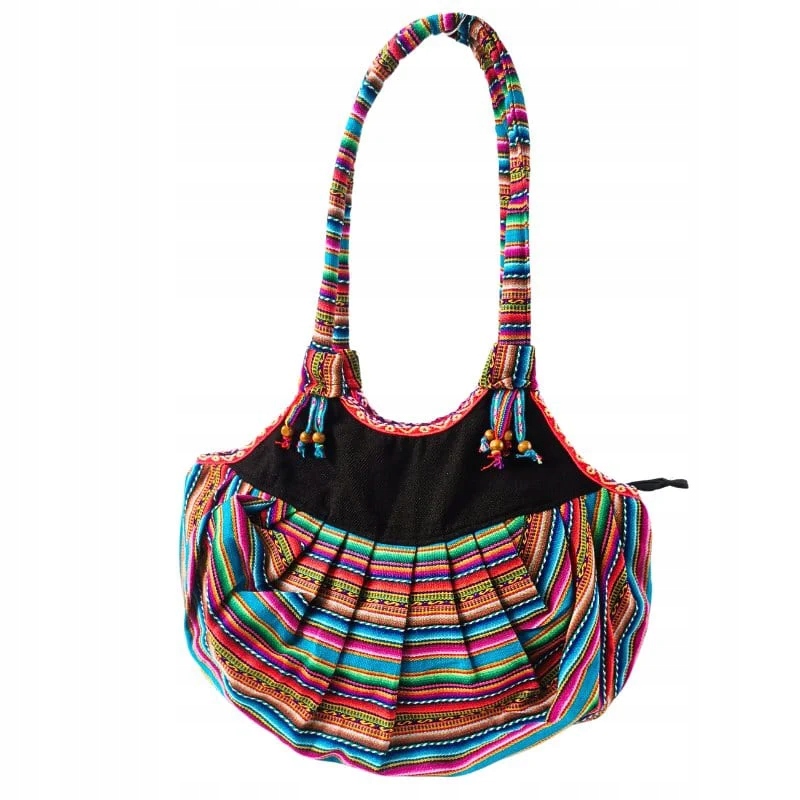 Torba na ramię, duża torebka damska, kolorowa,Peru Marka EtnoBazar